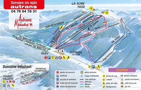 Autrans Plan Des Pistes De Ski Autrans