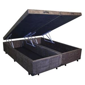 Base Cama Box Ba Bipartido Casal Suede Marrom X X Leroy Merlin