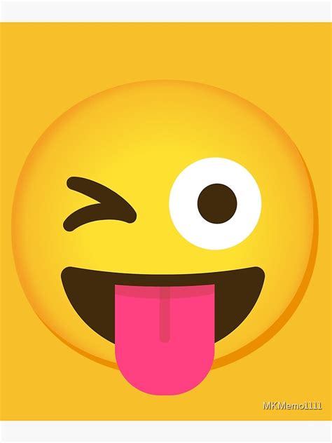 L Mina Fotogr Fica Emoji Crazy Face Con Lengua Pegada Y Gui O Para Los