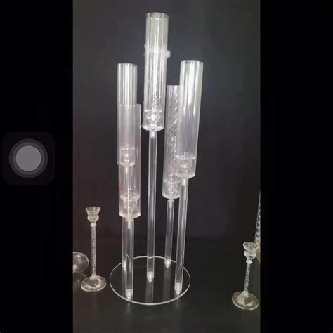 Crystal Modern Arm Wedding Floor Clear Candelabra Cm Tall Wedding