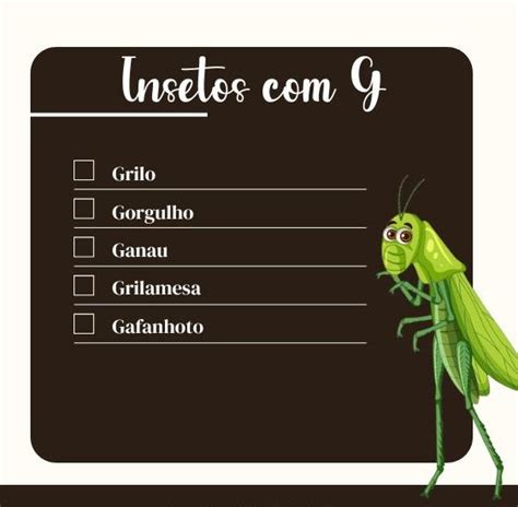 Insetos Com A Letra G - Lista de Insetos de A a Z