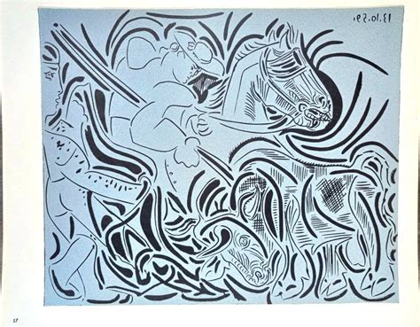 Pablo Picasso Sting Of The Matador Original Linocut 1962 For Sale At