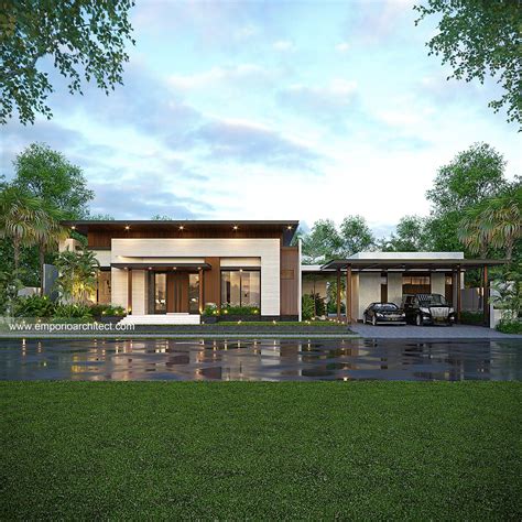 Desain Tampak Depan Rumah Modern Lantai Bapak Ab Dan Ibu Rl Di