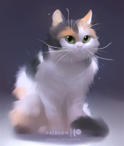 Calico Cat Drawing - Playful Calico Cat And Kitten Design By ...