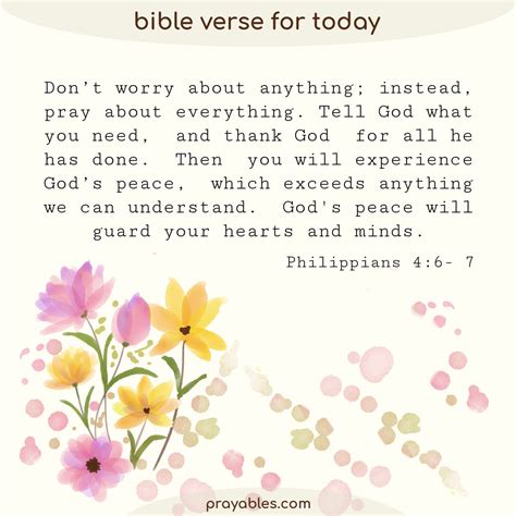 Bible Philippians 4 6 7 Prayables