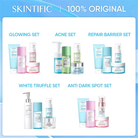 Jual SKINTIFIC 4PCS Paket Lengkap Skincare With Serum Low PH Cleanser