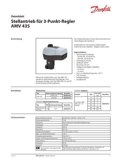 Stellantrieb F R Punkt Regler Amv
