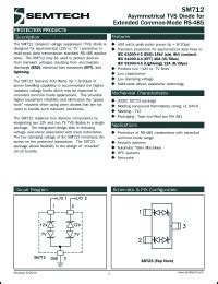 Semtech Corp. SM712 Series Datasheets. SM712.TCT, SM712.TC, SM712 ...