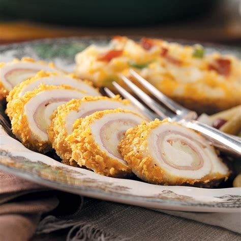 Chicken Cordon Bleu Rolls Recipe Taste Of Home