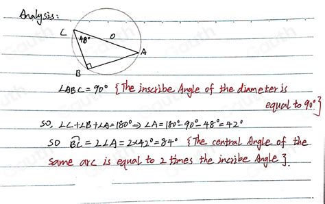 Solved In The Accompanying Diagram Of Circle O With Diameter Overline