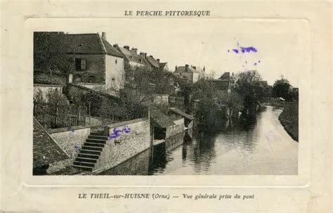 CARTE VAL AU PERCHE Vue générale prise du Pont de Le Theil sur Huisne