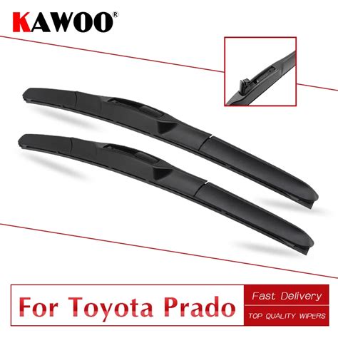 Kawoo Limpiaparabrisas De Goma Para Toyota Prado Escobillas Para Coche