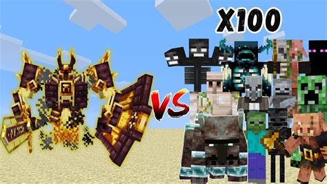 Boss Ignis Vs 100x Every Minecraft Mob Minecraft Mob Battle 119