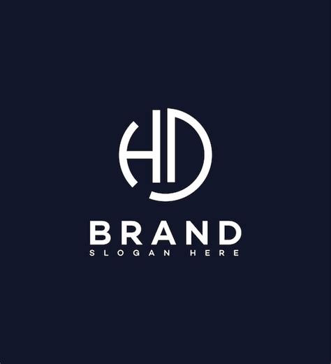 Premium Vector DH HD Letter Logo Icon Brand Identity Template