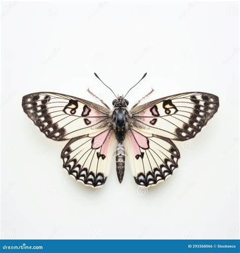 Grizzled Skipper Butterfly: Pink and Black Striped Wings on White