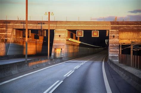 Premium Photo | Entrance to the tunnel oresund bridge between sweden ...