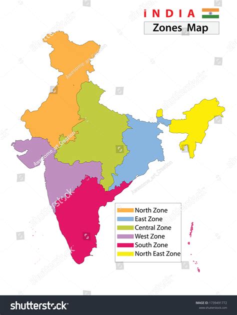 India Map Zones And Regions Administrative Map And Divisions Of India