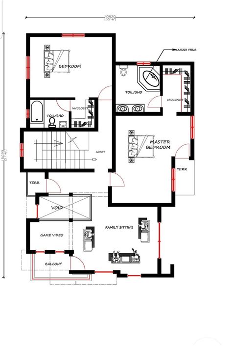 House Design Plan 7x105m With 4 Bedrooms Home Ideas Plan Duplex