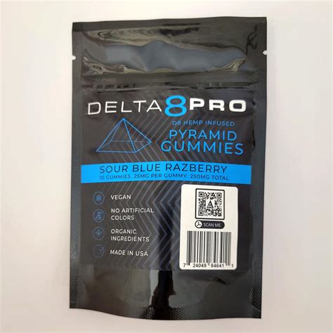 Delta 8 Pro Pyramid Gummies Sour Blue Razberry Eight 0 Stixx