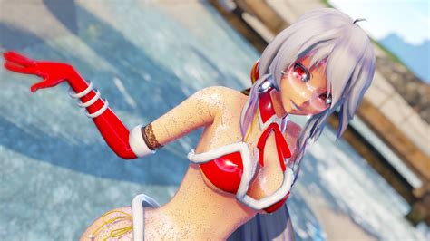 MMD WOMANIZER TDA Santa Bikini Haku Lily HD Ray MMD 1440p60