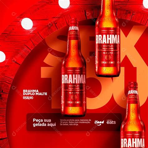 Brahma Duplo Malte Cervejaria Social Media Psd Edit Vel Zip