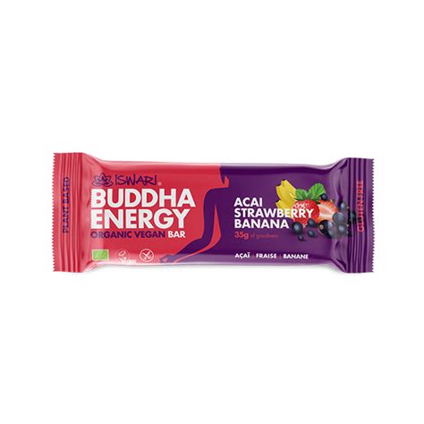 Buy now Buddha Energy Açaí Banana and Strawberry 15x35g Bars Iswari