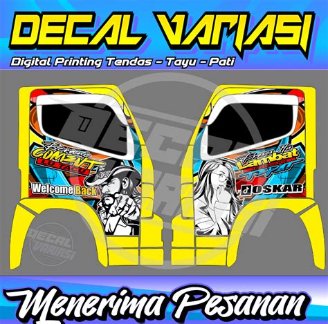 STIKER FULL PINTU KIRI KANAN TRUK CANTER STIKER DECAL STIKER VARIASI