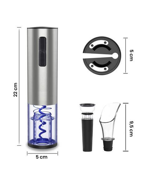 Apribottiglie Elettrico A Batterie Cavatappi Automatico Set Da Vino In