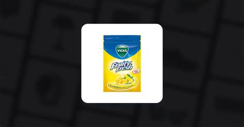 Vicks Fruity Fresh Lemon Menthol Sugar Free 72g • Pris