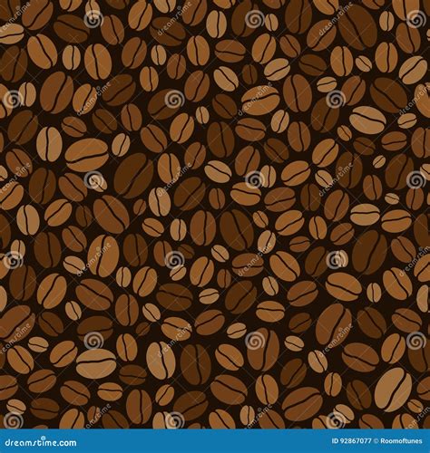 Vector Seamless Background With Coffee Beans Stock Vector