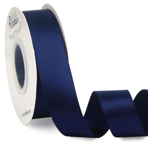 Getuscart Ribbli Navy Double Faced Satin Ribbon X Continuous