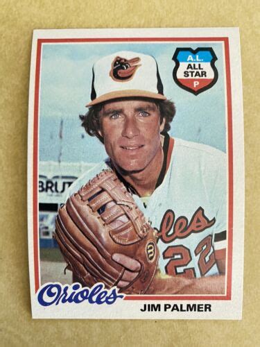 Topps Jim Palmer Hof Baltimore Orioles All Star Nice