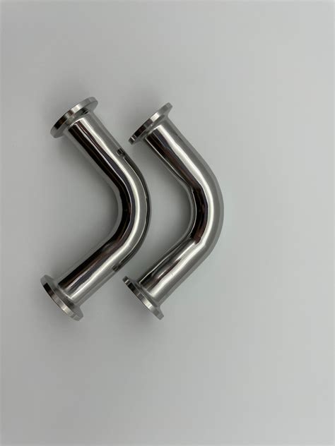 SS304 Fittings Vacuum Stainless Steel Kf 90 Degree Elbow With Tangents