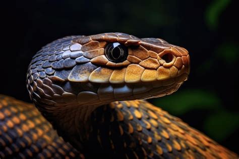 Premium AI Image Cobra Snake Closeup