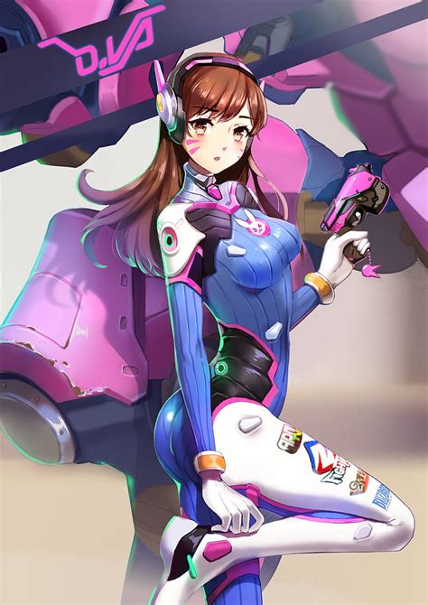 2k Free Download Anime Anime Girls Overwatch Dva Overwatch Ass Bodysuit Gun Weapon