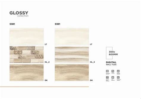 Digital Polished Glazed Wall Tiles Thickness 5 10 Mm Size 30 60