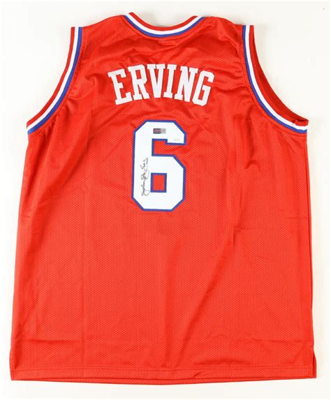 Julius Dr J Erving Signed Jersey Jsa Pia Pristine Auction