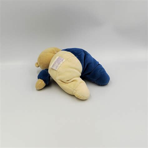 Doudou Ours Arlequin Beige Bleu Blanc Noukie S