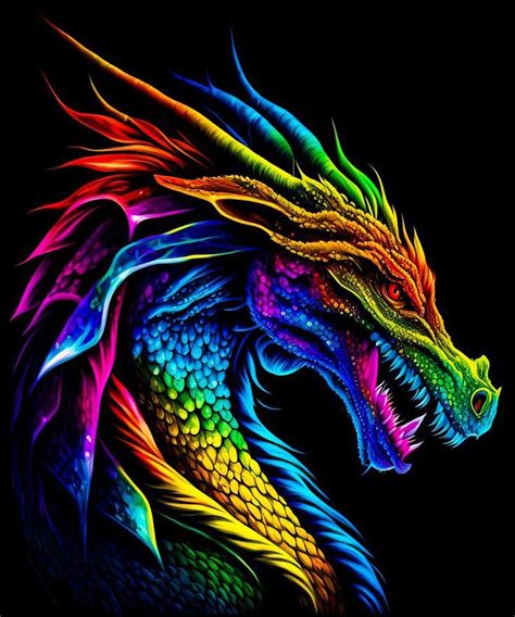 Black Rainbow Dragon Sticker For Sale By Rebecca Golins Artofit