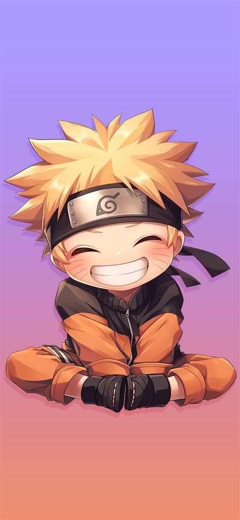 🍥 Cute Naruto Purple & Orange Wallpaper - Ninja Fun Wallpaper in 2024 | Anime chibi, Cute anime ...