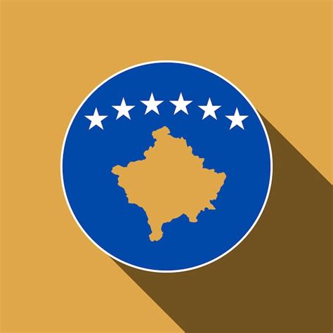 Premium Vector Country Kosovo Kosovo Flag Vector Illustration