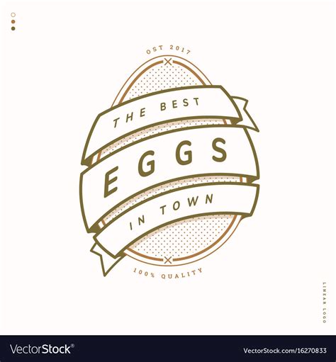 Egg farm linear logo Royalty Free Vector Image