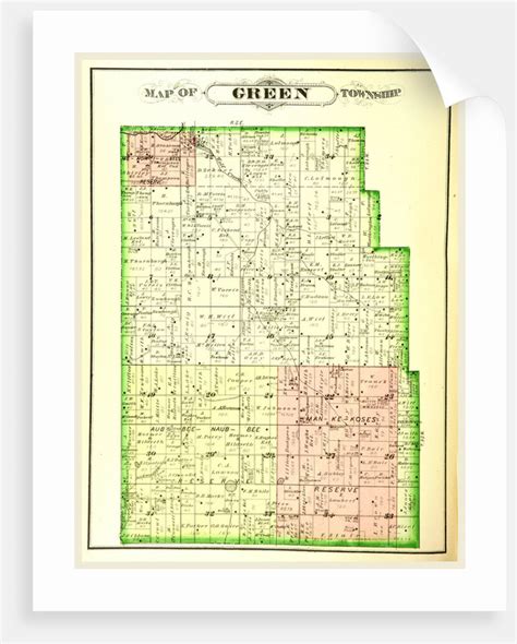 Map of Green township, History of Marshall county, Indiana, 1836 to ...