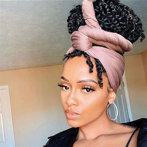 Naturally Melanin Hair On Instagram Twists With Scarf Follow