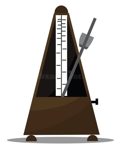 Metronome Illustration Drawing Engraving Ink Line Art Vector Stock