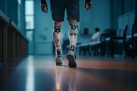 Premium Photo | Unrecognizable Amputee Sportsman Walking with Bionic ...