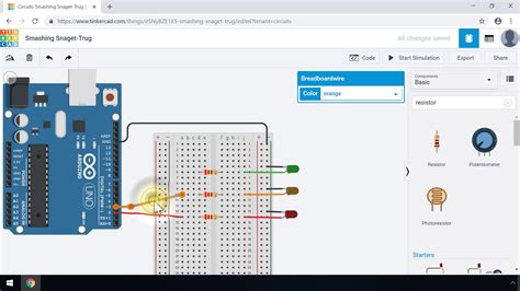 Arduino Traffic Light Autodesk Tinkercad Youtube