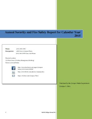 Fillable Online Catalog Smith Annual Security And Fire Safety Report