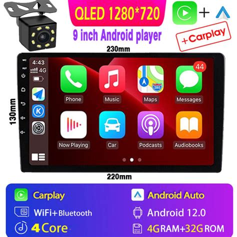 4G 32G Qled Touch Screen Wireless Carplay Android Auto Car Stereo