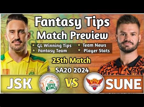 JSK Vs SUNE Dream11 Prediction JSK Vs SUNE 25th Match Dream11 Team SA